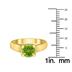 Round 7MM Peridot Cathedral Solitaire Ring in 10K Yellow Gold 