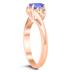 6X4MM Tanzanite and Diamond Twist Ring in 10K Rose Gold