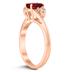 7X5MM Garnet and Diamond Twist Ring in 10K Rose Gold