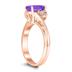 8X6MM Amethyst and Diamond Twist Ring in 10K Rose Gold