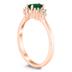 6X4MM Emerald and Diamond Regal Ring in 10K Rose Gold
