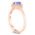 6X4MM Tanzanite and Diamond Regal Ring in 10K Rose Gold