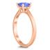 Square Princess Cut 5MM Tanzanite Solitaire Ring in 10K Rose Gold