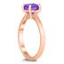 Square Princess Cut 6MM Amethyst Solitaire Ring in 10K Rose Gold