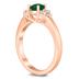 5MM Emerald and Diamond Cynthia Ring in 10K Rose Gold