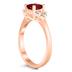 Princess Cut 5X5MM Garnet and Diamond Duchess Ring in 10K Rose Gold