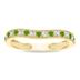 Peridot and Diamond Channel Set Wedding Band in 10K Yellow Gold