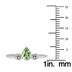 1/2 Carat TW Pear Shape Green Amethyst and Diamond Ring in 10K White Gold