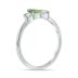 1/2 Carat TW Pear Shape Green Amethyst and Diamond Ring in 10K White Gold