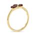 Garnet Pear Shape Three Stone Ring in 10K Yellow Gold 