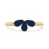 Sapphire Pear Shape Three Stone Ring in 10K Yellow Gold 