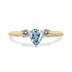 1/2 Carat TW Pear Shape Aquamarine and Diamond Ring in 10K Yellow Gold