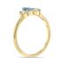 1/2 Carat TW Pear Shape Aquamarine and Diamond Ring in 10K Yellow Gold