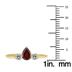 1/2 Carat TW Pear Shape Garnet and Diamond Ring in 10K Yellow Gold