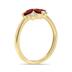 3/4 Carat TW Garnet and Diamond Flower Ring in 10K Yellow Gold