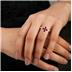 3/4 Carat TW Ruby and Diamond Flower Ring in 10K Yellow Gold