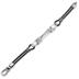Stainless Steel Black Rubber Cable Band and Bold Steel Center Bracelet