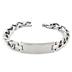 Stainless Steel Smooth Center Plate Bracelet 