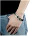 Stainless Steel and Black Rubber Polished Bracelet
