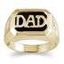 Onyx & Diamond DAD Ring 10K Yellow Gold