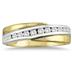 14k Two-tone Diamond Channel Men