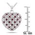 1 Carat Ruby Heart Puff Pendant in .925 Sterling Silver