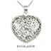 1 Carat Sapphire Heart Pendant in Sterling Silver
