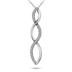 1/4 Carat Diamond Twist Pendant in .925 Sterling Silver
