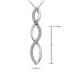 1/4 Carat Diamond Twist Pendant in .925 Sterling Silver