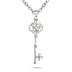 Diamond Key Pendant in .925 Sterling Silver