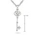Diamond Key Pendant in .925 Sterling Silver
