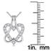 Diamond Double Heart Pendant in 10K White Gold