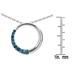 1/2 CTW Blue Diamond Circle Journey Pendant in 14K White Gold