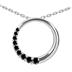 3/4 CTW Black Diamond Circle Journey Pendant in 10K White Gold