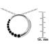 3/4 CTW Black Diamond Circle Journey Pendant in 10K White Gold