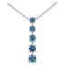1/4 Carat TW Blue Diamond Journey Pendant in 14K White Gold