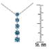 1/4 Carat TW Blue Diamond Journey Pendant in 14K White Gold