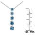 3/4 CTW Blue Diamond Journey Pendant in 10K White Gold
