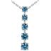 1 1/2 CTW Blue Diamond Journey Pendant in 14K White Gold