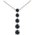 1/2 CTW Black Diamond Journey Pendant in 14K White Gold
