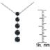 1/2 CTW Black Diamond Journey Pendant in 14K White Gold