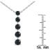 1 Carat TW Black Diamond Journey Pendant in 14K White Gold