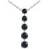 1 1/2 CTW Black Diamond Journey Pendant in 14K White Gold