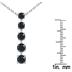 1 1/2 CTW Black Diamond Journey Pendant in 14K White Gold
