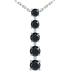 2.00 CTW Black Diamond Journey Pendant in 14K White Gold