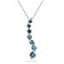1/4 CTW Blue Diamond S Journey Pendant in 14K White Gold