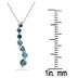 1/4 CTW Blue Diamond S Journey Pendant in 14K White Gold