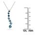 3/4 CTW Blue Diamond S Journey Pendant in 14K White Gold