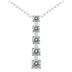 Certified 1/2 Carat TW Diamond Journey Pendant in 14K White Gold
