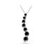 3/4 Carat Black Diamond S Journey Pendant in 14K White Gold